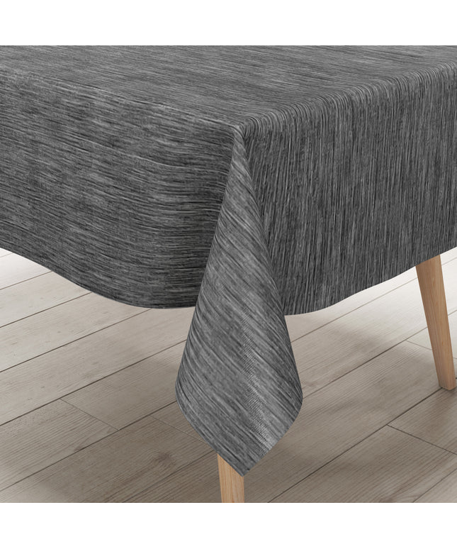 Wachstuch Tischdecke anthrazit Leinenoptik