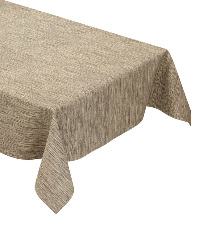 Wachstuch Tischdecke geprägt P733-1 Leinenstruktur braun hellbraun eckig rund oval