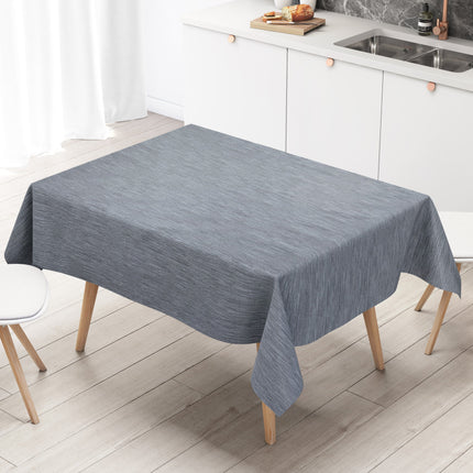 Wachstuch Tischdecke geprägt P733-3 Leinenstruktur blau eckig rund oval