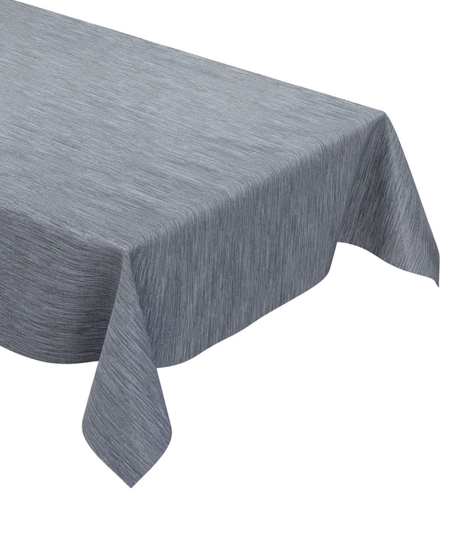 Wachstuch Tischdecke geprägt P733-3 Leinenstruktur blau eckig rund oval