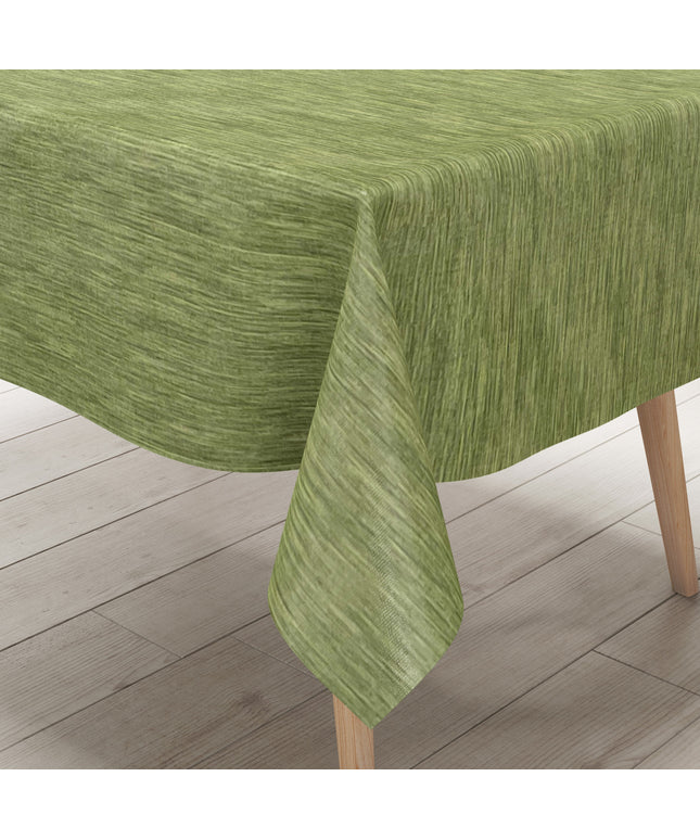 Wachstuch Tischdecke geprägt P733-5 Leinenstruktur grün olivgrün eckig rund oval