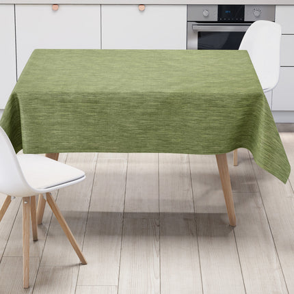 Wachstuch Tischdecke geprägt P733-5 Leinenstruktur grün olivgrün eckig rund oval