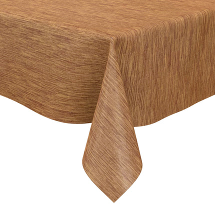 Wachstuch Tischdecke geprägt P733-6 Leinenstruktur orange terracotta - Größe, Form und Einfassung frei wählbar