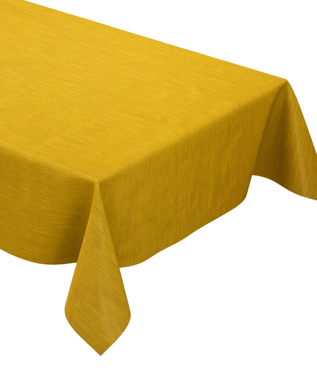 Wachstuch Tischdecke geprägt P733-7 Leinenstruktur curry gelb eckig rund oval