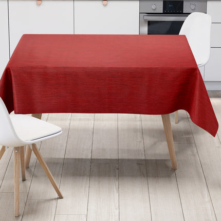Wachstuch Tischdecke geprägt P733-8 Leinenstruktur rot eckig rund oval