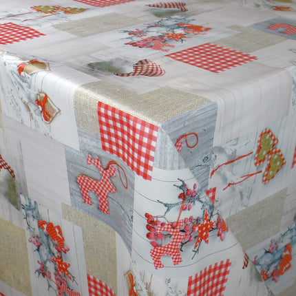 Wachstuch Rolle Winter P8012-1 Herzen Patchwork Rollenware