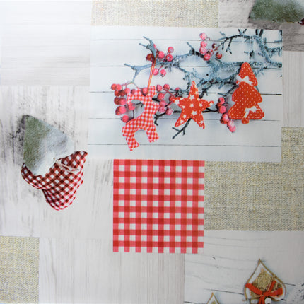 Wachstuch Rolle Winter P8012-1 Herzen Patchwork Rollenware