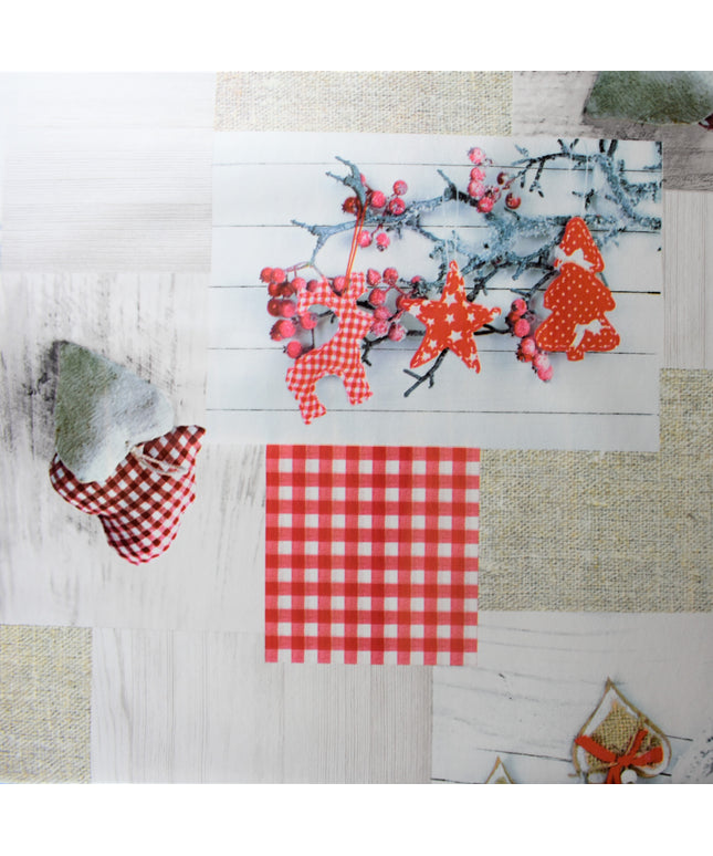 Wachstuch Rolle Winter P8012-1 Herzen Patchwork Rollenware