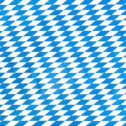 Wachstuch Tischdecke P8074-1 Bayerische Raute blau weiß - Größe, Form und Einfassung frei wählbar