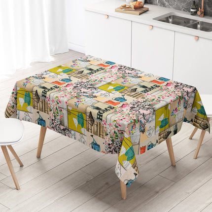 Wachstuch Tischdecke Kirschblüten Garten