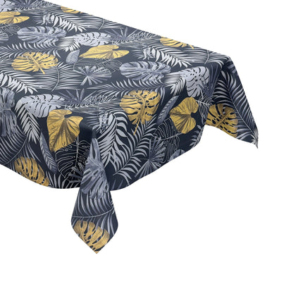 Wachstuch Tischdecke Monstera gold