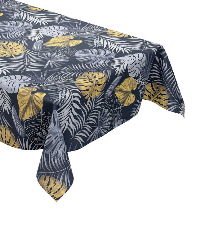 Wachstuch Tischdecke Monstera gold
