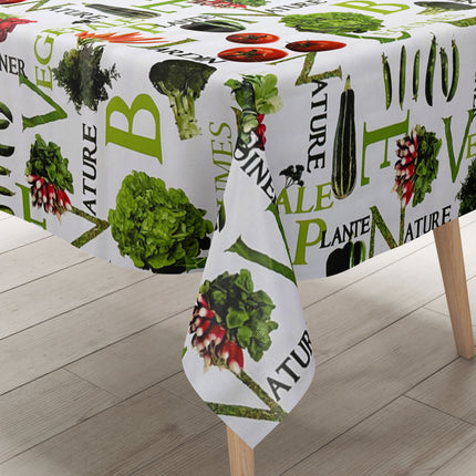 Wachstuch Tischdecke P8192-1 Gemüse Salat Tomate Küche eckig rund oval