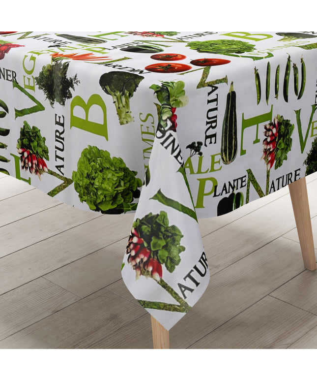 Wachstuch Tischdecke P8192-1 Gemüse Salat Tomate Küche eckig rund oval