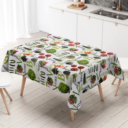 Wachstuch Tischdecke P8192-1 Gemüse Salat Tomate Küche eckig rund oval