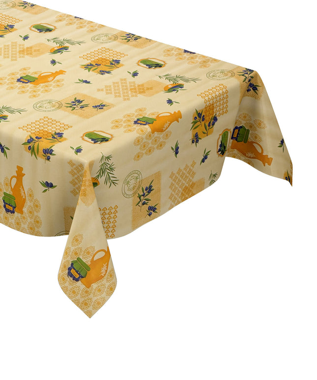 Wachstuch Tischdecke Oliven orange