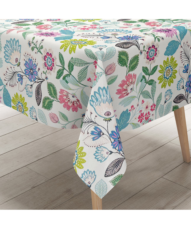 Wachstuch Tischdecke bunte Blumen Blüten