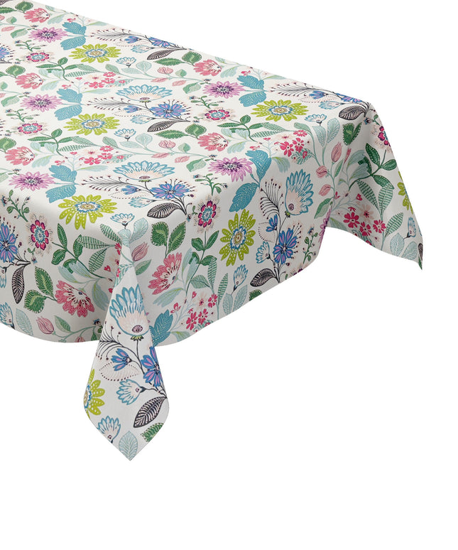 Wachstuch Tischdecke bunte Blumen Blüten