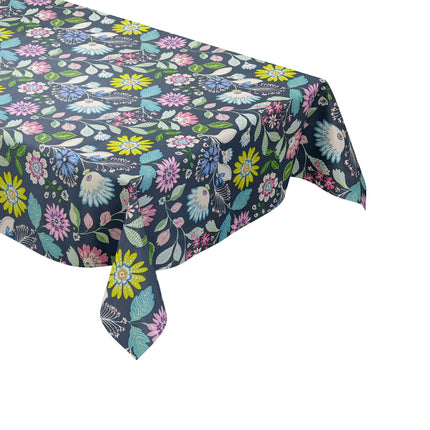 Wacjstuch Tischdecke Blumenwiese  blau