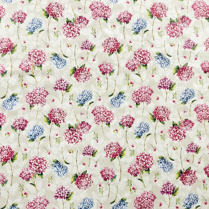 Wachstuch Tischdecke Hortensie beige