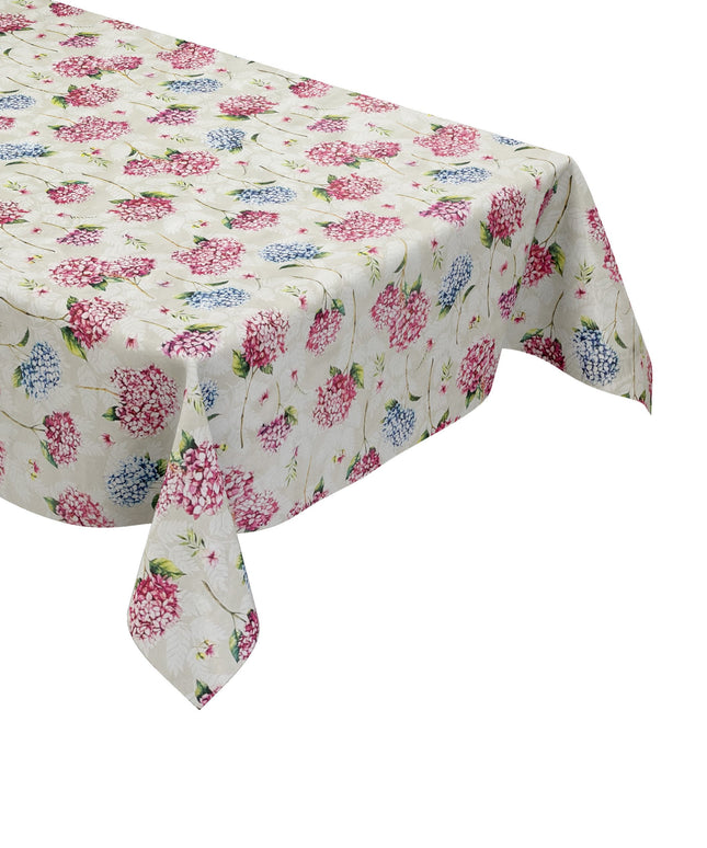 Wachstuch Tischdecke Hortensie beige