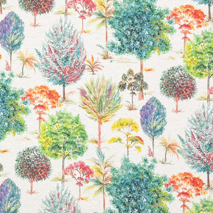 Baumwoll Tischdecke bunte Bäume