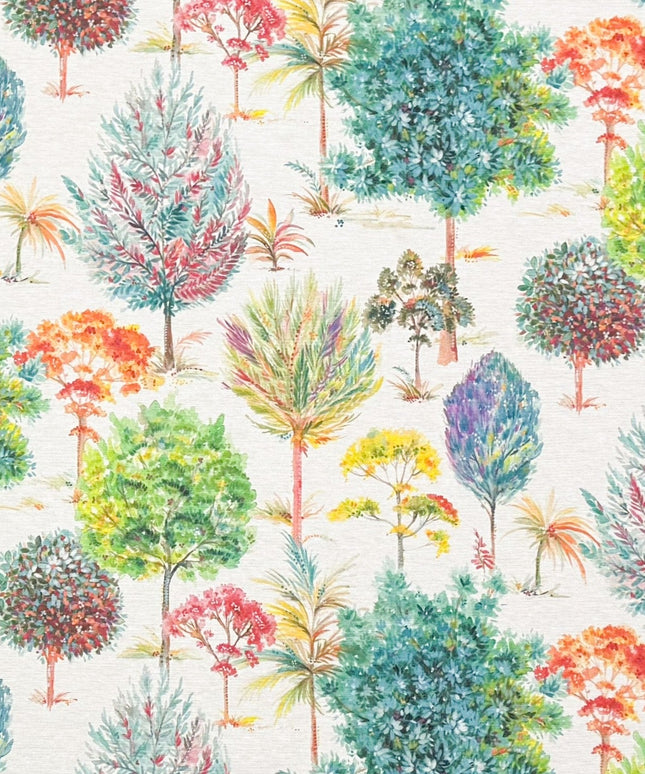 Baumwoll Tischdecke bunte Bäume