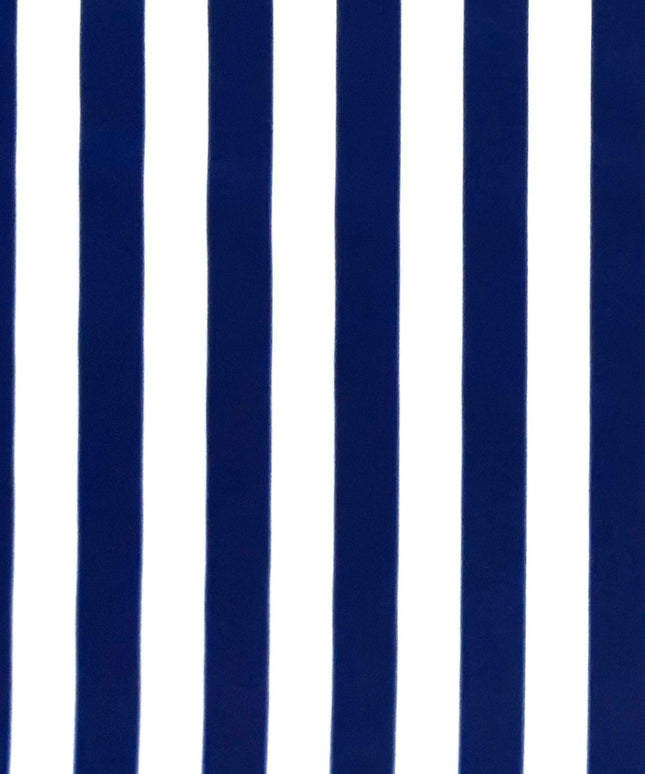Tischdecke beschichtete Baumwolle Streifen maritim marineblau