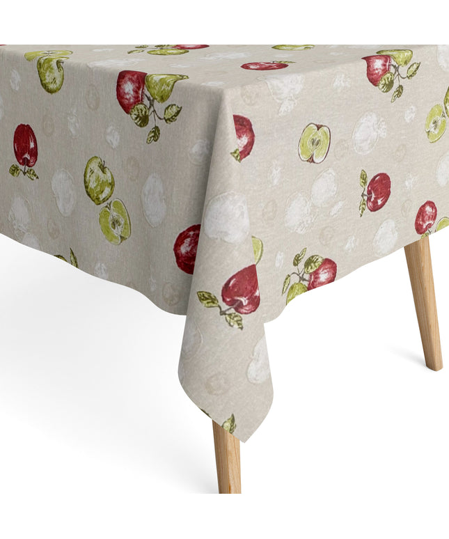 Beschichtete Baumwolltischdecke mit Äpfeln