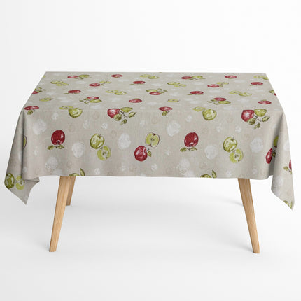 Beschichtete Baumwolltischdecke mit Äpfeln