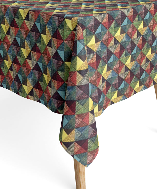 Jacquard Tischdecke geometrische Formen