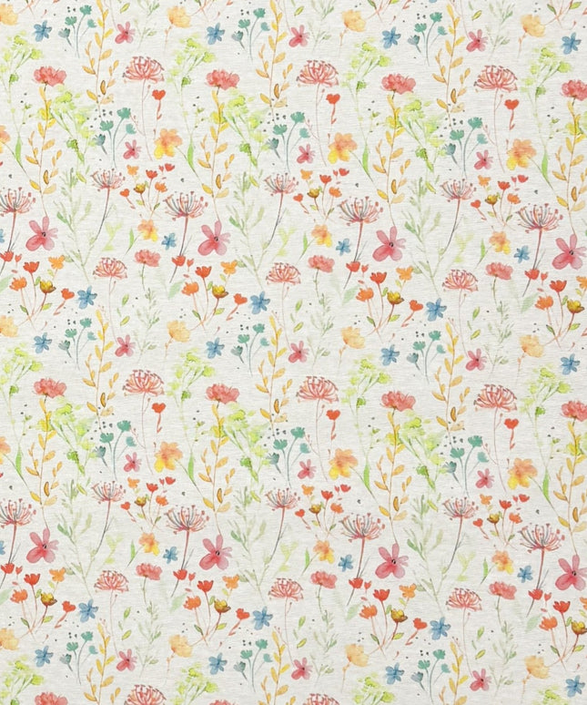 Jacquard Tischdecke aus beschichteter Baumwolle mit Fleckenschutz SERENA 3 Blumenwiese Gräser Pusteblume eckig rund oval