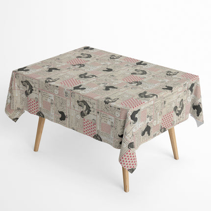Baumwoll Tischdecke Hühner