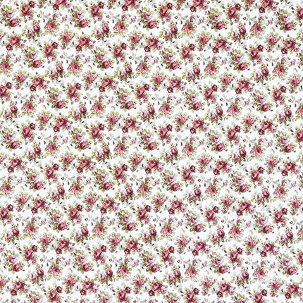 Baumwoll Tischdecke rote Rosen