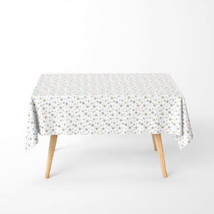 Jacquard Tischdecke beschichtete Baumwolle Weihnachten STELES 60472 Sterne eckig rund oval