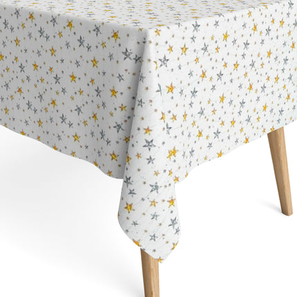 Jacquard Tischdecke beschichtete Baumwolle Weihnachten STELES 60472 Sterne eckig rund oval