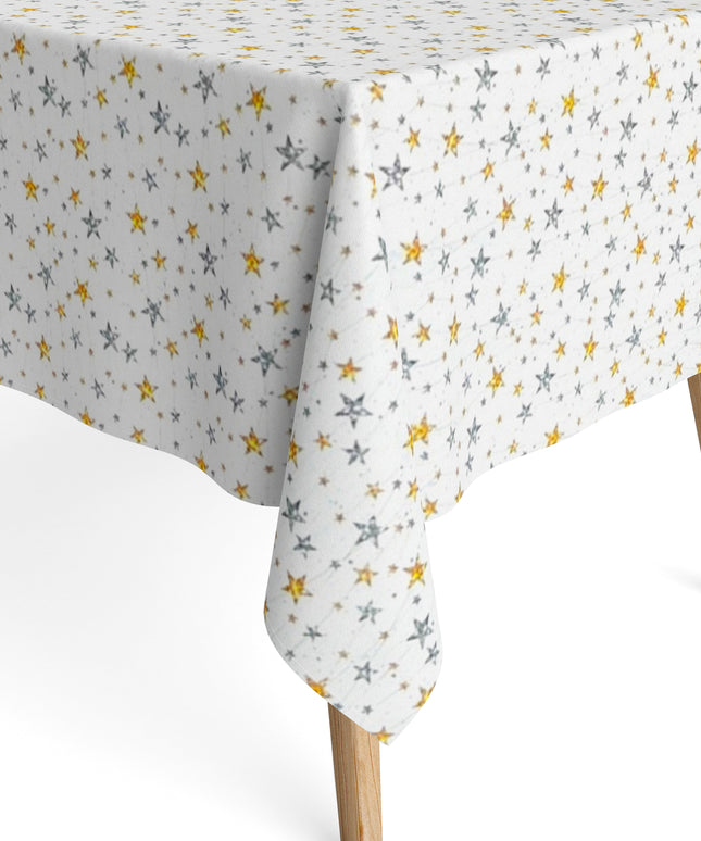 Jacquard Tischdecke beschichtete Baumwolle Weihnachten STELES 60472 Sterne eckig rund oval