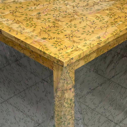 Tischdecke Tischfolie transparent glasklar TF1039-3 Blumenranken 0,15 mm 150 my Stärke