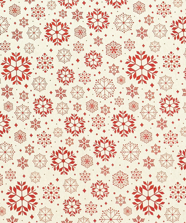 Baumwoll Tischdecke Schneeflocken Winter