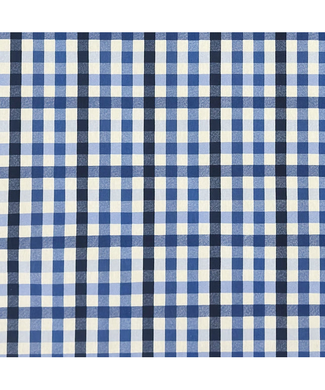 Jacquard Tischdecke kariert blau