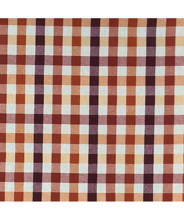 Jacquard Tischdecke kariert rot