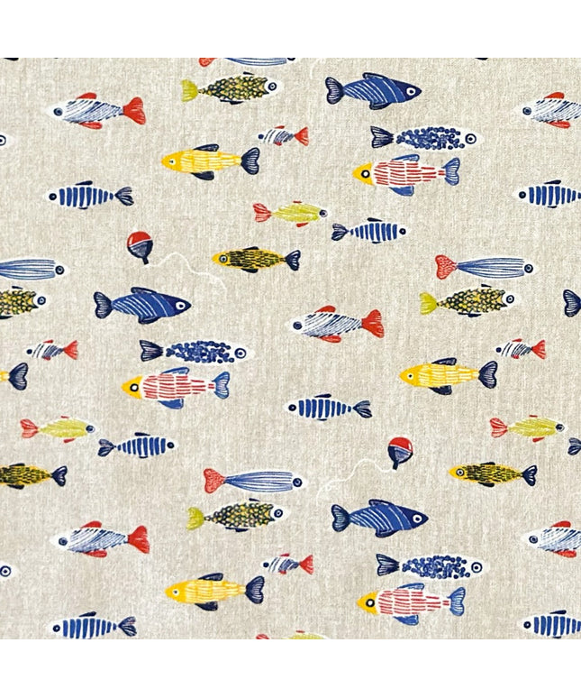Jacquard Tischdecke bunte Fische