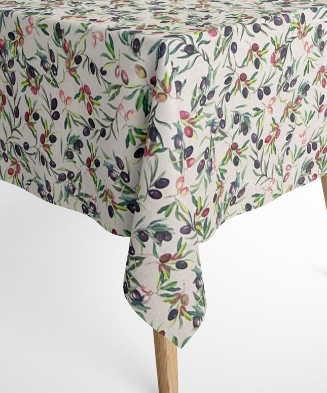 textile Tischdecke Oliven