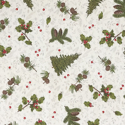 Tischdecke beschichtete Baumwolle Tannenbaum Tannenzapfen