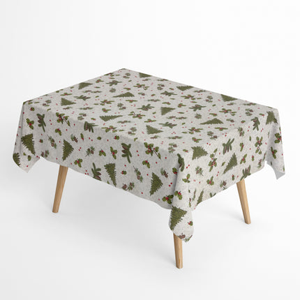 Tischdecke beschichtete Baumwolle Tannenbaum Tannenzapfen