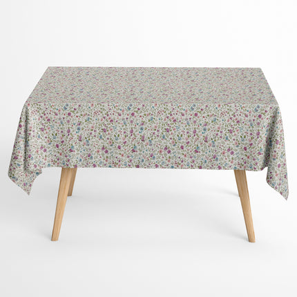 Jacquard Tischdecke aus beschichteter Baumwolle mit Fleckenschutz YILDA3 Blumenwiese eckig rund oval