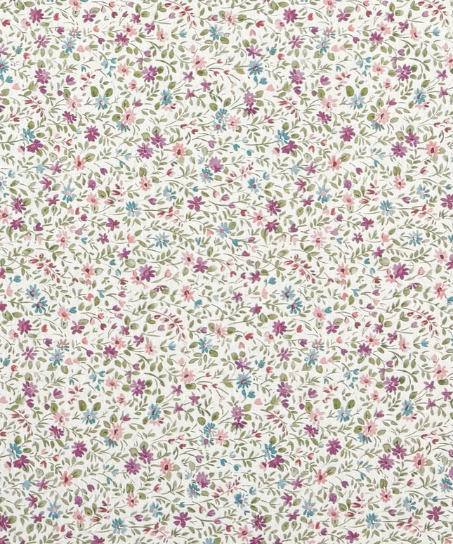 Jacquard Tischdecke aus beschichteter Baumwolle mit Fleckenschutz YILDA3 Blumenwiese eckig rund oval