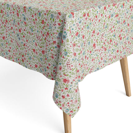 Jacquard Tischdecke aus beschichteter Baumwolle mit Fleckenschutz YILDA4 Blumenwiese eckig rund oval
