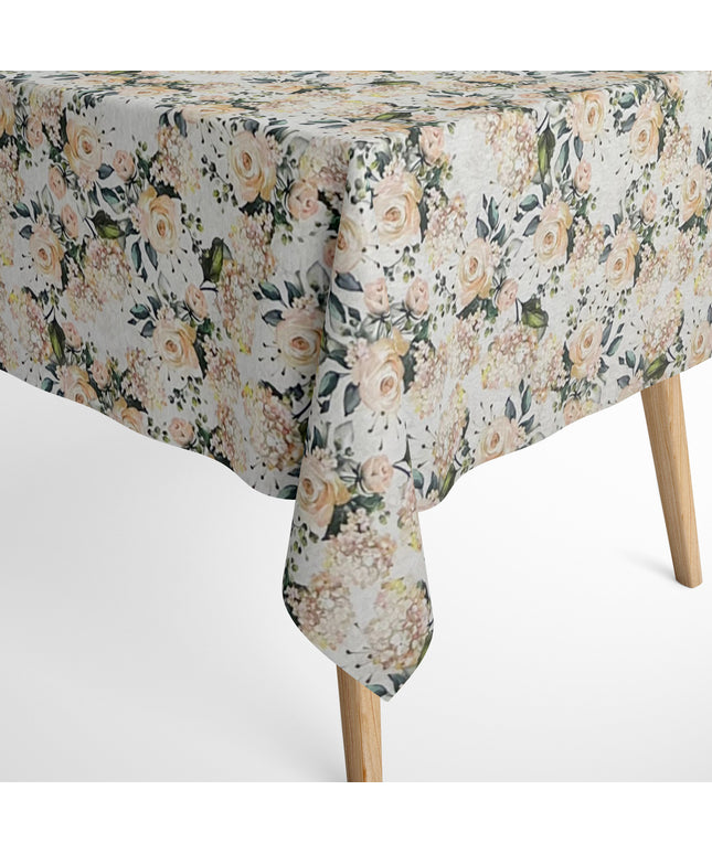textile Tischdecke Rosenmotiv