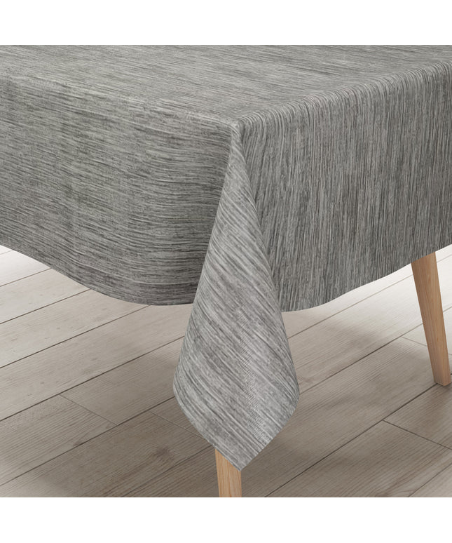 Wachstuch Tischdecke geprägt P733-9 Leinenstruktur grau eckig rund oval